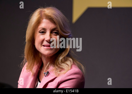 Texas Zustand-Senator Wendy Davis, demokratische Kandidat für die Gouverneurswahlen, beantwortet Fragen im interview Stockfoto