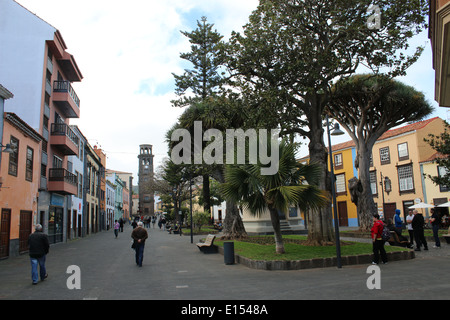 Straßenszene am Plaza De La Concepción, La Laguna, Teneriffa, Spanien Stockfoto