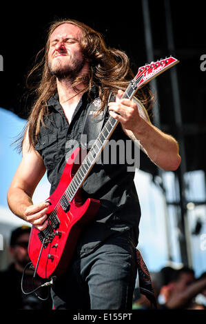 Toronto, Ontario, Kanada. 18. Mai 2014. US-amerikanische Metalcore-band "Vermisse ich kann" auf der Bühne beim Festival Rock On The Range in Columbus, Ohio. Bandmitglieder: LEVI BENTON, RYAN NEFF, JEROD BOYD, JUSTIN AUFDEMKAMPE, B.J. STEAD © Igor Vidyashev/ZUMAPRESS.com/Alamy Live-Nachrichten Stockfoto