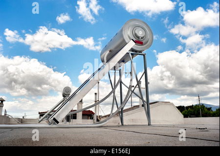 Solarheizung für grüne Energie Stockfoto