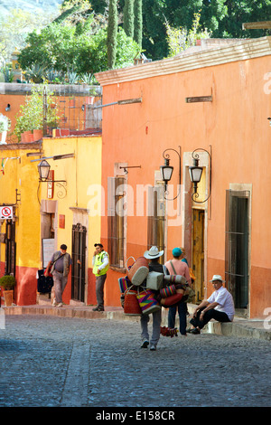 Cuna de Allende Straße San Miguel de Allende Mexiko Stockfoto