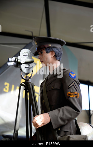 D-Day, Airborne Museum, offizielle US-Armee Fotograf, Sainte-Mere-Eglise, Manche, Normandie, Frankreich Stockfoto