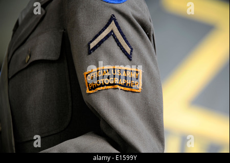 D-Day, Airborne Museum, offizielle US-Armee Fotograf, Sainte-Mere-Eglise, Manche, Normandie, Frankreich Stockfoto