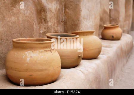 Tontöpfe, Getreidespeicher, Tumacacori National Historical Park, Arizona USA Stockfoto