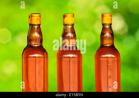 Honig in Glasflasche Stockfoto