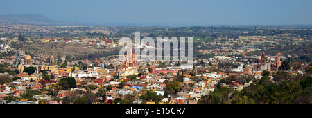 Panoramablick auf San Miguel de Allende, Mexiko Stockfoto