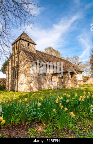 Wiggonholt Kirche in Frühling, West Sussex, Großbritannien Stockfoto