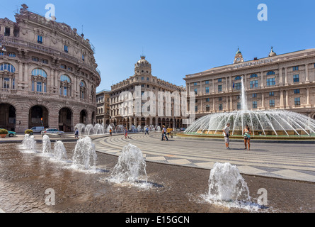 Piazza de Ferrari in Genua, Italien. Stockfoto