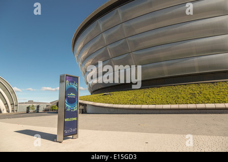 Eintritt in Glasgow SSE Hydro Ort an einem sonnigen Morgen. Stockfoto