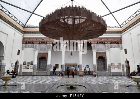 Marrakesch-Museum, untergebracht im Dar Menebhi Palast in der Altstadt Stockfoto