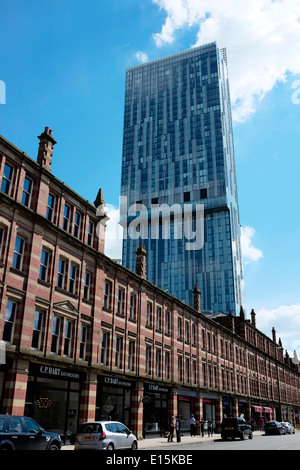 Im Beetham Tower Hilton Hotel am Deansgate Manchester UK Stockfoto