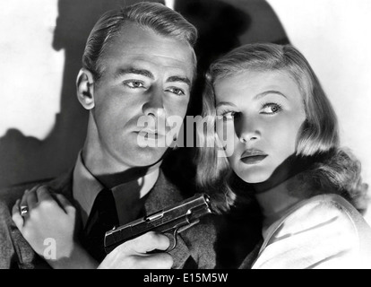 DIE blaue DAHLIE 1946 Paramount Film mit Veronica Lake und Alan Ladd Stockfoto