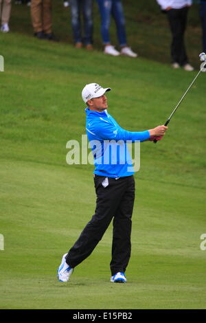 Wentworth, Surrey, UK. 23. Mai 2014. Szenen aus dem zweiten Tag der PGA European Tour Meilenstein der BMW PGA Championship Schwedens JONAS BLIXT Credit: Motofoto/Alamy Live News Stockfoto