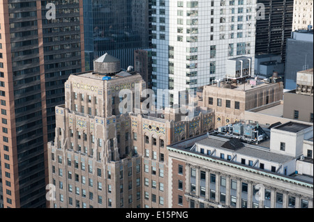 Wohnhäuser und Büros im Financial District von Lower Manhattan, New York City. 18. Mai 2014 Stockfoto