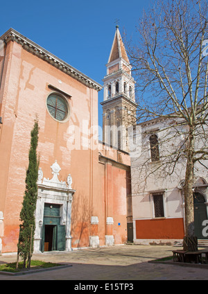 Venedig - Südportal der Kirche San Francesco della Vigna Stockfoto