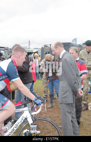 Duke of Kent Königlicher Besuch Devon County Show Exeter UK trifft Hilfe für Helden-Spendenaktion Stockfoto