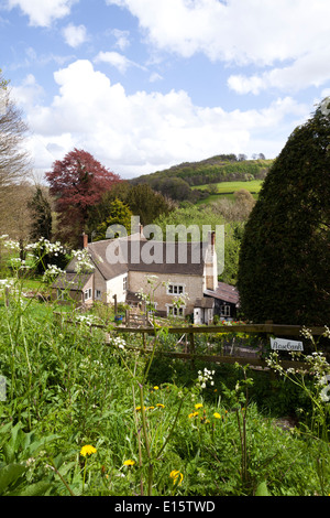 "Rosebank" in der Cotswold-Dorf Slad, Gloucestershire UK - der Kindheit Zuhause von Laurie Lee, Autor von "Apfelwein mit Rosie". Stockfoto