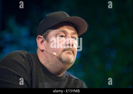 Michael Pennington spricht über seine buchen immer Johnny Vegas auf der Bühne 2014 Hay Festival © Jeff Morgan Stockfoto
