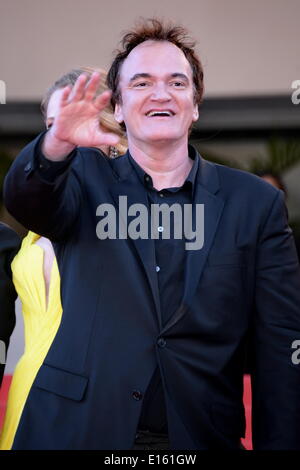 Cannes, Frankreich. 23. Mai 2014. CANNES, Frankreich - 23. Mai: Quentin Tarantino besuchen Sie die "Wolken von Sils Maria" Premiere auf dem 67. jährlichen Cannes Film Festival am 23. Mai 2014 in Cannes, Frankreich. Bildnachweis: Friedrich Injimbert/ZUMAPRESS.com/Alamy Live-Nachrichten Stockfoto