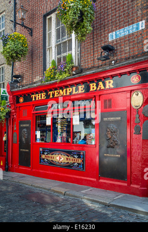 Abend im historischen Temple Bar, Dublin, County Irland, Irland Stockfoto