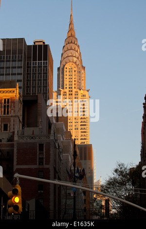 Gebäude in Manhattan in der frühen Morgensonne NYC Stockfoto