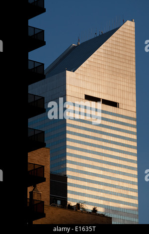 Gebäude in Manhattan in der frühen Morgensonne NYC Stockfoto