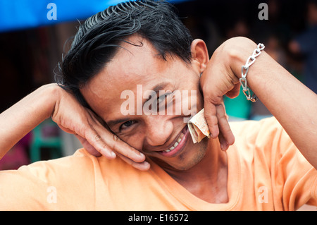 Mann in Butuan, Philippinen Stockfoto