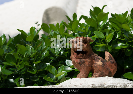 Shisa Löwe Hund Talisman auf Zamami Insel, Kerama Inseln, Okinawa, Japan Stockfoto