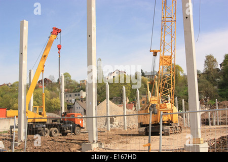Die Bauarbeiten Stockfoto
