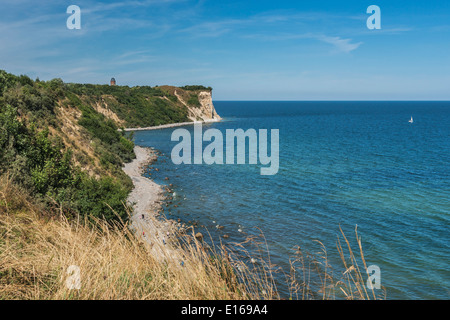 Blick entlang der Steilküste der Ostsee, Kap Arkona, Insel Rügen, Mecklenburg-Western Pomerania, Deutschland, Europa Stockfoto