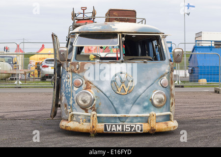 Ratte VW Camper auf dem Santa Pod Raceway England suchen Stockfoto