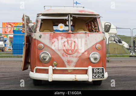 Ratte VW Camper auf dem Santa Pod Raceway England suchen Stockfoto