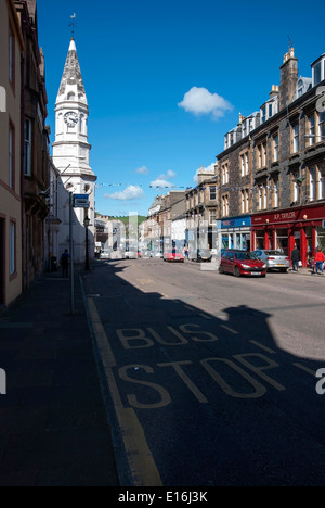 Main Street Campbeltown alte Royal Burgh & "Wee Stadt" Mull of Kintyre Stockfoto