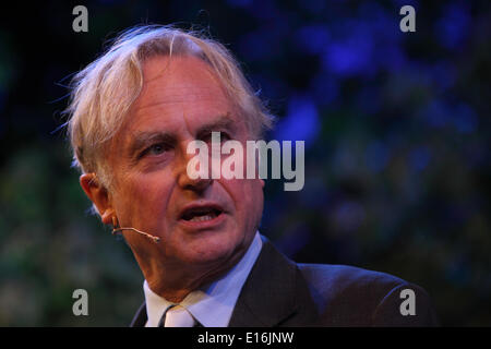 Hay on Wye, Wales UK, 24. Mai 2014 Richard Dawkins Genetiker und Autor von The Selfish Gene & The God Delusion am dritten Tag der Hay Festival 2014, Wales UK Credit: Zute Lightfoot/Alamy Live News Stockfoto