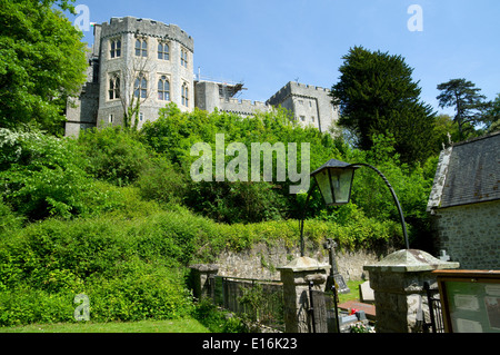 St. Donats Castle, jetzt am Atlantic College, Llantwit Major, Glamorgan Heritage Coast, Vale of Glamorgan. Stockfoto