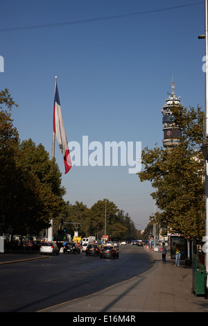 Avenida Libertador general Bernardo O'higgins Innenstadt von Santiago Chile Stockfoto