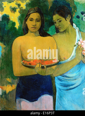 Zwei tahitianische Frauen von Paul Gauguin, 1899 Stockfoto