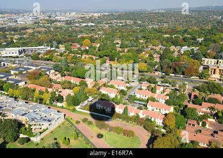 Luftaufnahme von Sandton von Hyundai-Helium-Ballon, Sandton, Johannesburg, Provinz Gauteng, Südafrika Stockfoto