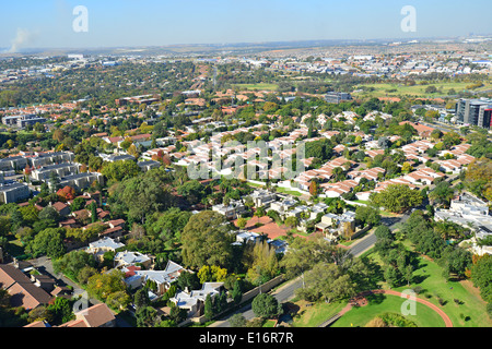 Luftaufnahme von Sandton von Hyundai-Helium-Ballon, Sandton, Johannesburg, Provinz Gauteng, Südafrika Stockfoto