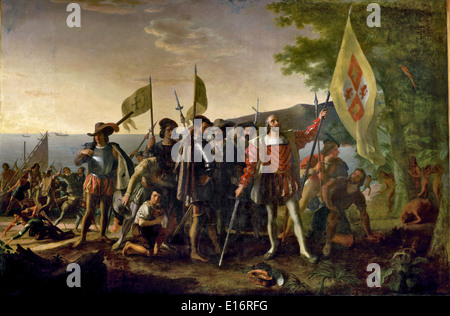 Die Landung von Columbus von John Vanderlyn, 1847 Stockfoto