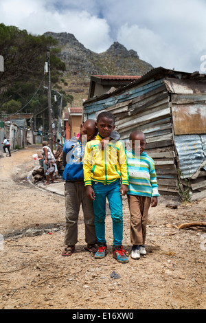 Kinder in Imizamo Yethu Township (Mandela Park), Cape Town, Südafrika Stockfoto