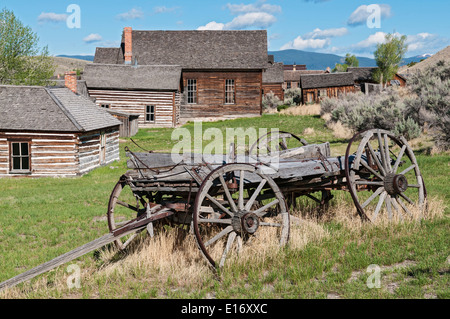 Montana, Bannack Staatspark, 19C Goldbergbau Geisterstadt Stockfoto