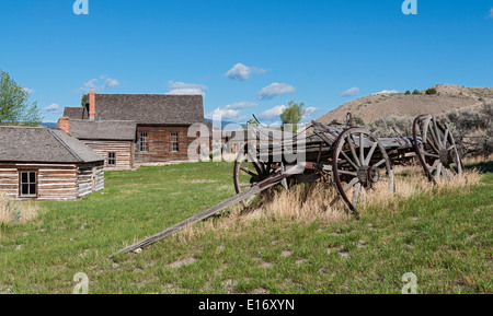 Montana, Bannack Staatspark, 19C Goldbergbau Geisterstadt Stockfoto