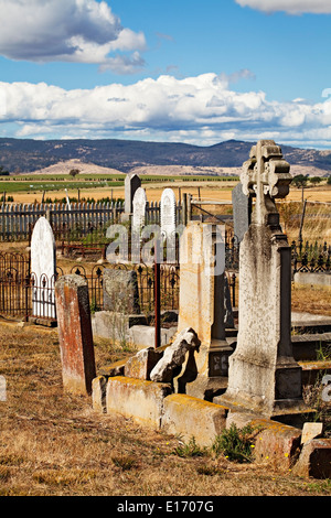 Cleveland Australien / die ca. 1855 erdet Cleveland Presbyterianische Kirche Friedhof. Stockfoto