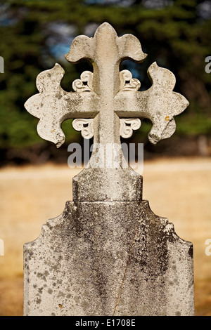 Cleveland Australien / einen alten Grabstein aus dem ca. 1855 erdet Cleveland Presbyterianische Kirche Friedhof. Stockfoto