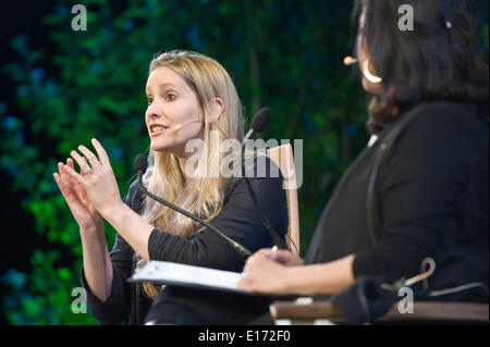 Laura Bates ist der Gründer des alltäglichen Sexismus Projekts anlässlich Hay Festival 2014 Stockfoto