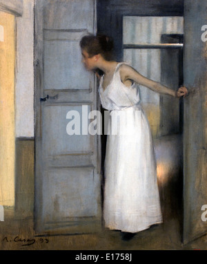 Sommer (Studie) oder Primero Pasarás Sobre mi Cadáver (Over My Dead Body) 1893 Ramon Casas 1866-1932 Spanien Spanisch Stockfoto