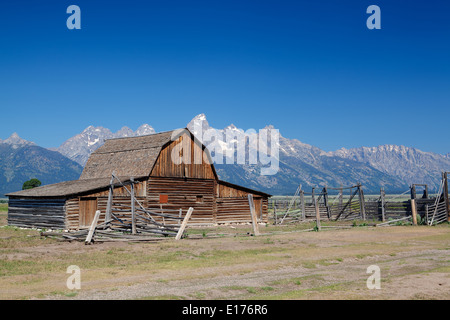 Die legendären John Moulton Gehöft in Grand Teton in Wyoming in den USA Stockfoto