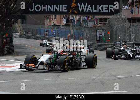 Monte Carlo, Monaco. 25. Mai 2014. Nico Hülkenberg (GER), Force India F1 Team in Aktion bei der Formel 1 Grand Prix von Monaco, Monte Carlo. Bildnachweis: Kevin Bennett/Alamy Live-Nachrichten Stockfoto