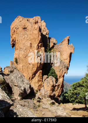 Calanque de Piana Felsformationen Stockfoto